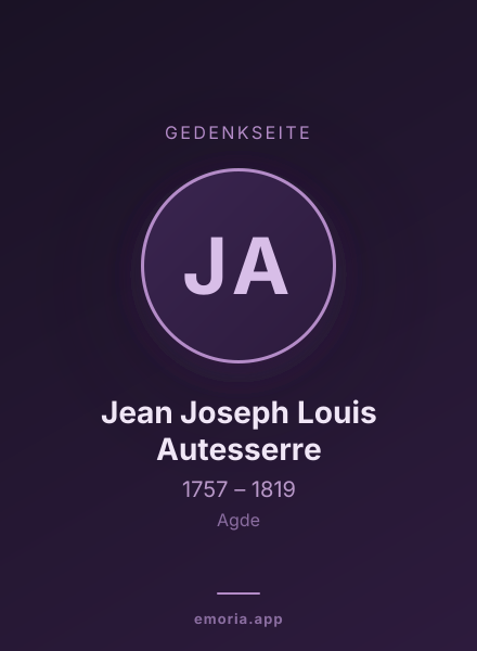 Gedenkportrait von Jean Joseph Louis Autesserre