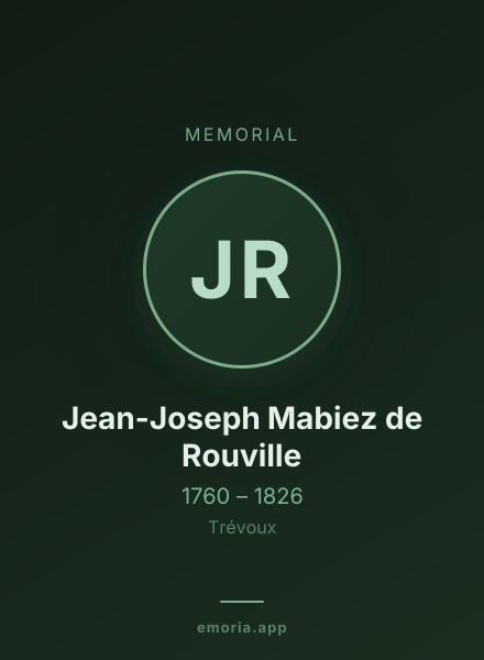 Memorial portrait of Jean-Joseph Mabiez de Rouville
