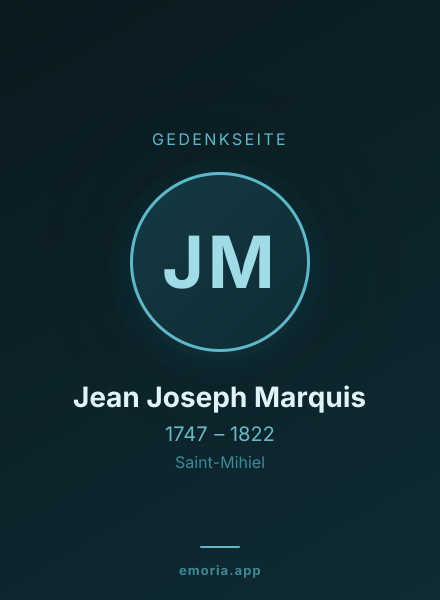 Gedenkportrait von Jean Joseph Marquis