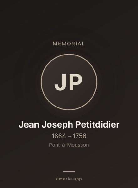 Memorial portrait of Jean Joseph Petitdidier