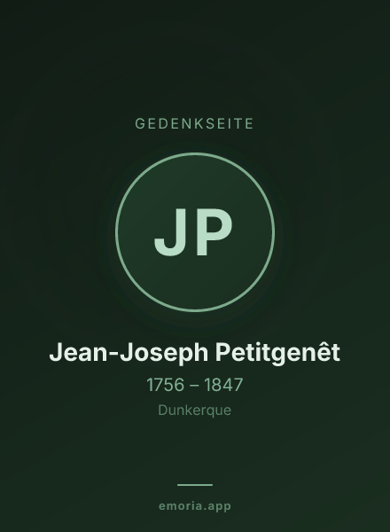 Gedenkportrait von Jean-Joseph Petitgenêt