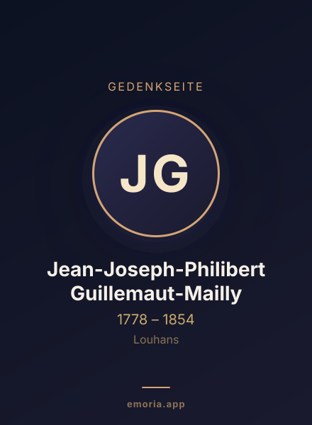 Gedenkportrait von Jean-Joseph-Philibert Guillemaut-Mailly
