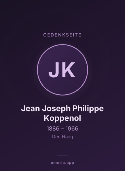 Gedenkportrait von Jean Joseph Philippe Koppenol