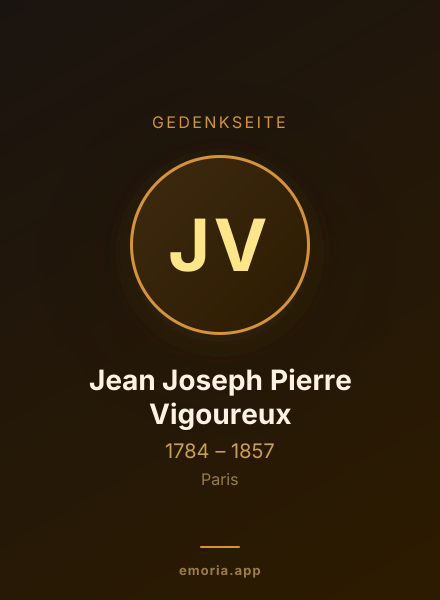 Gedenkportrait von Jean Joseph Pierre Vigoureux