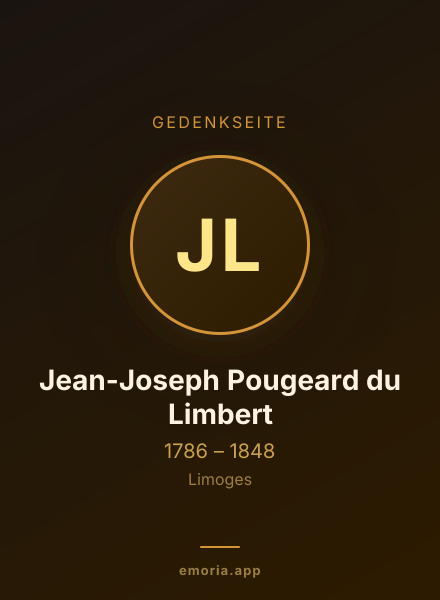 Gedenkportrait von Jean-Joseph Pougeard du Limbert
