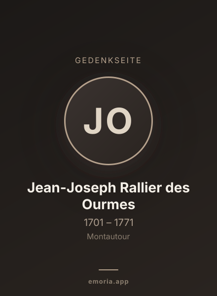 Gedenkportrait von Jean-Joseph Rallier des Ourmes