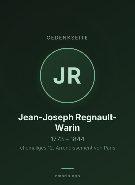 Gedenkportrait von Jean-Joseph Regnault-Warin
