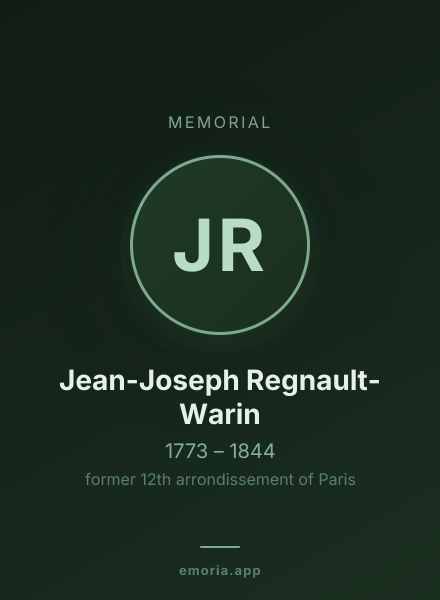 Memorial portrait of Jean-Joseph Regnault-Warin