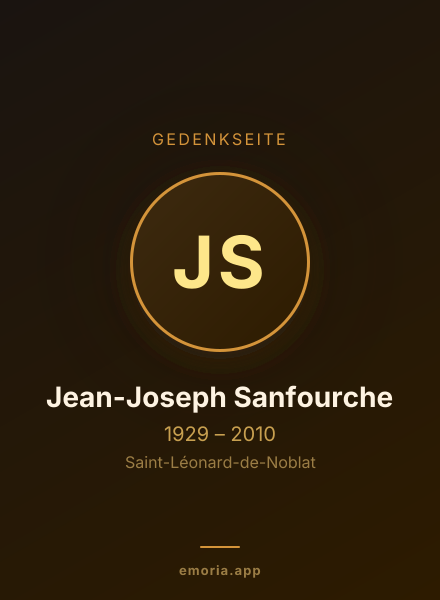 Gedenkportrait von Jean-Joseph Sanfourche