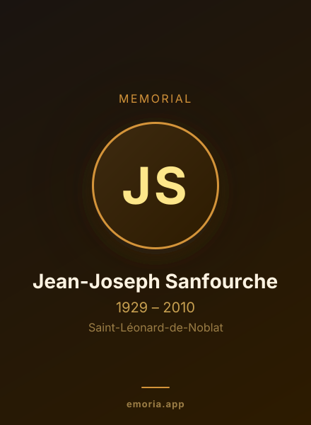 Memorial portrait of Jean-Joseph Sanfourche