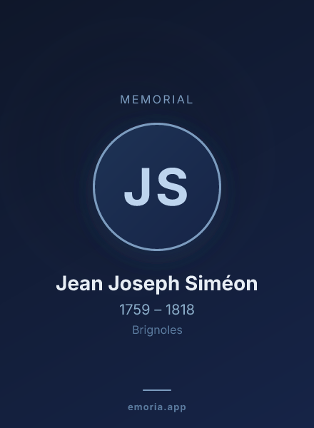 Memorial portrait of Jean Joseph Siméon