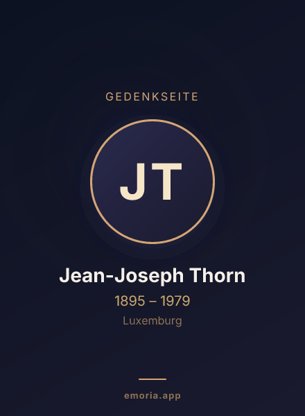 Gedenkportrait von Jean-Joseph Thorn