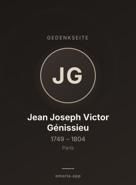 Gedenkportrait von Jean Joseph Victor Génissieu