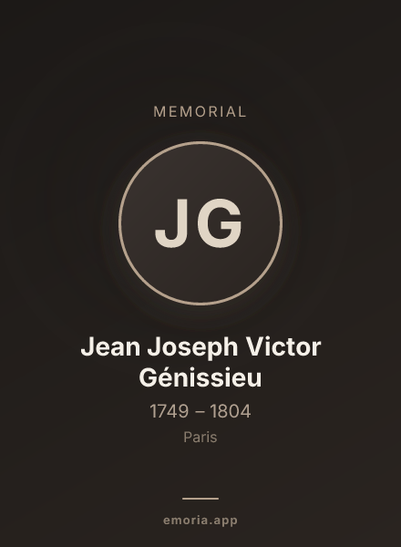 Memorial portrait of Jean Joseph Victor Génissieu