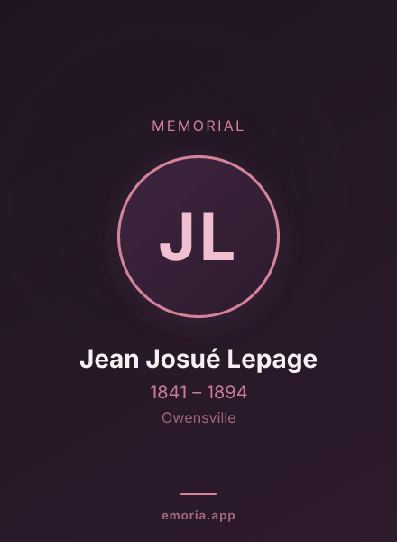 Memorial portrait of Jean Josué Lepage