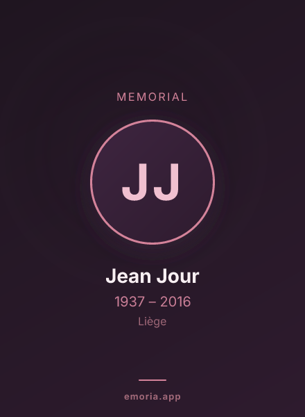 Memorial portrait of Jean Jour