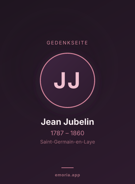 Gedenkportrait von Jean Jubelin