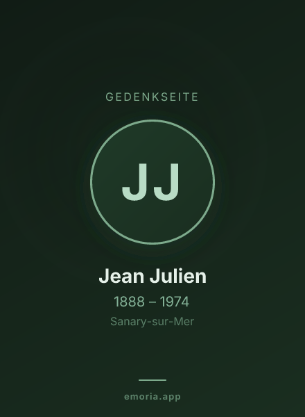 Gedenkportrait von Jean Julien
