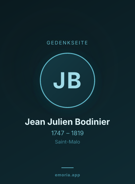 Gedenkportrait von Jean Julien Bodinier