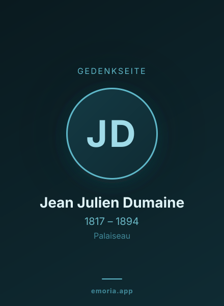 Gedenkportrait von Jean Julien Dumaine