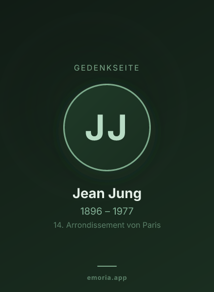 Gedenkportrait von Jean Jung