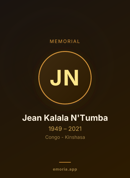 Memorial portrait of Jean Kalala N'Tumba