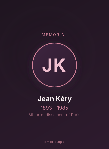 Memorial portrait of Jean Kéry