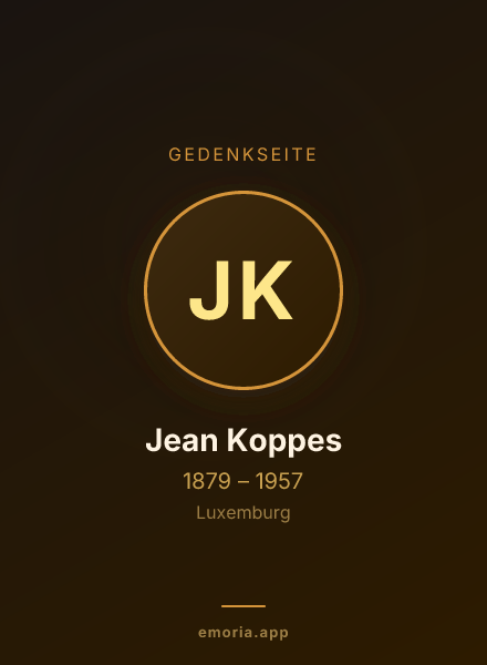 Gedenkportrait von Jean Koppes