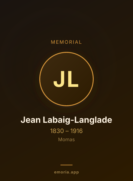 Memorial portrait of Jean Labaig-Langlade