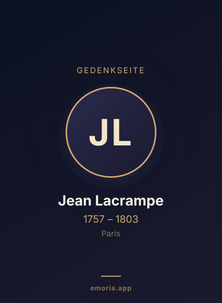 Gedenkportrait von Jean Lacrampe