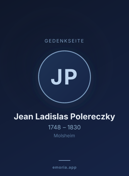 Gedenkportrait von Jean Ladislas Polereczky