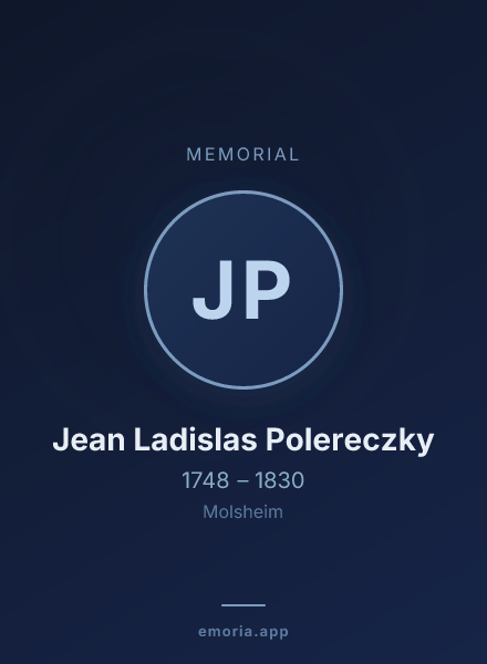 Memorial portrait of Jean Ladislas Polereczky