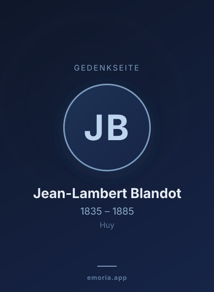 Gedenkportrait von Jean-Lambert Blandot