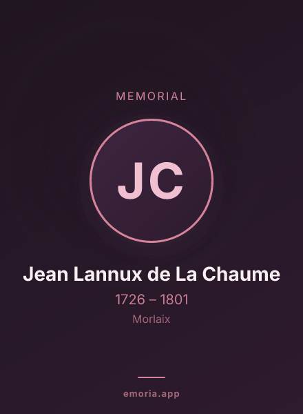 Memorial portrait of Jean Lannux de La Chaume