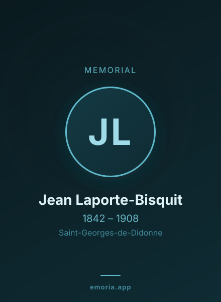 Memorial portrait of Jean Laporte-Bisquit