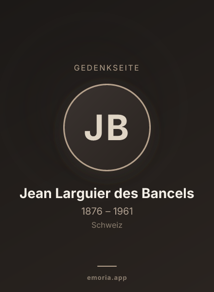 Gedenkportrait von Jean Larguier des Bancels