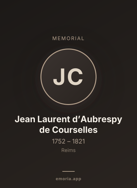 Memorial portrait of Jean Laurent d’Aubrespy de Courselles