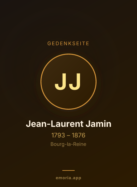 Gedenkportrait von Jean-Laurent Jamin