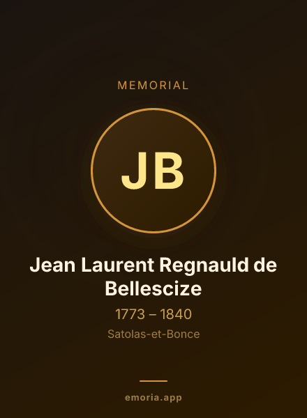 Memorial portrait of Jean Laurent Regnauld de Bellescize
