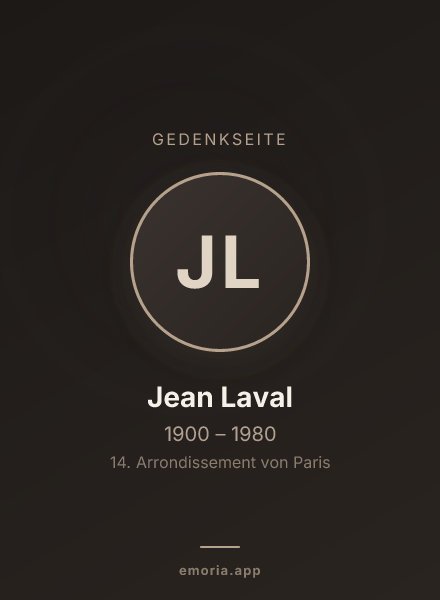 Gedenkportrait von Jean Laval