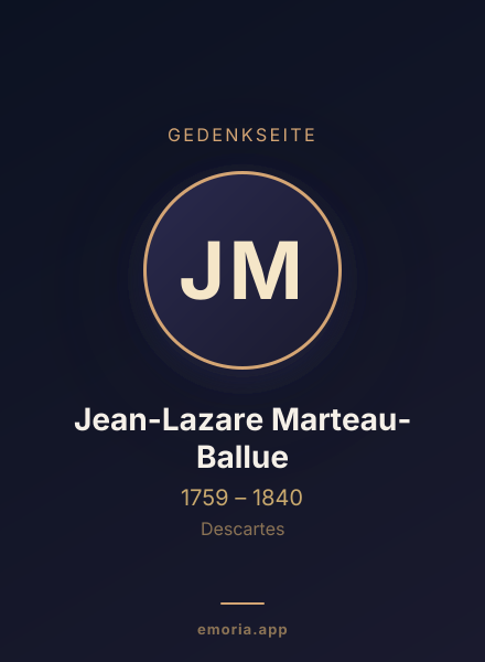 Gedenkportrait von Jean-Lazare Marteau-Ballue