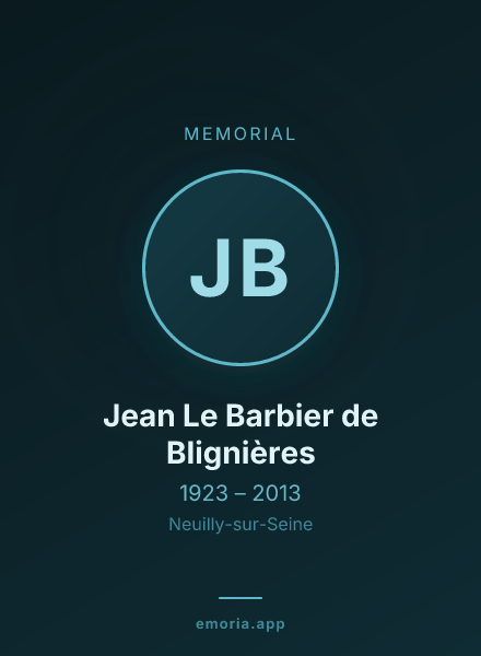 Memorial portrait of Jean Le Barbier de Blignières