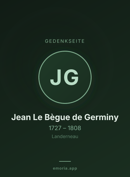 Gedenkportrait von Jean Le Bègue de Germiny
