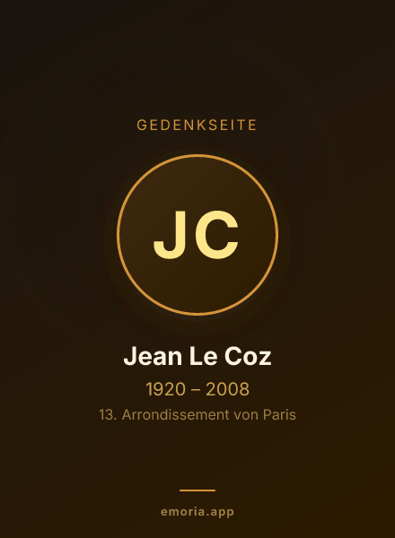Gedenkportrait von Jean Le Coz