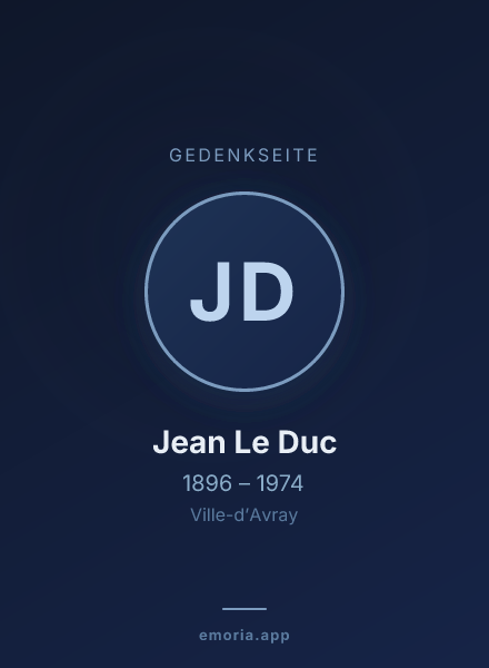 Gedenkportrait von Jean Le Duc