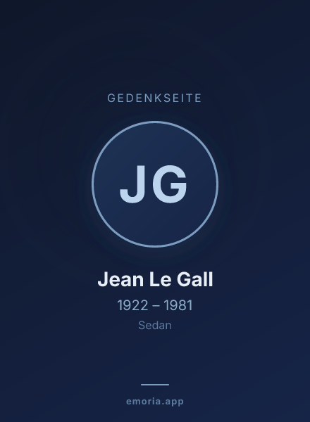 Gedenkportrait von Jean Le Gall