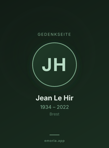 Gedenkportrait von Jean Le Hir