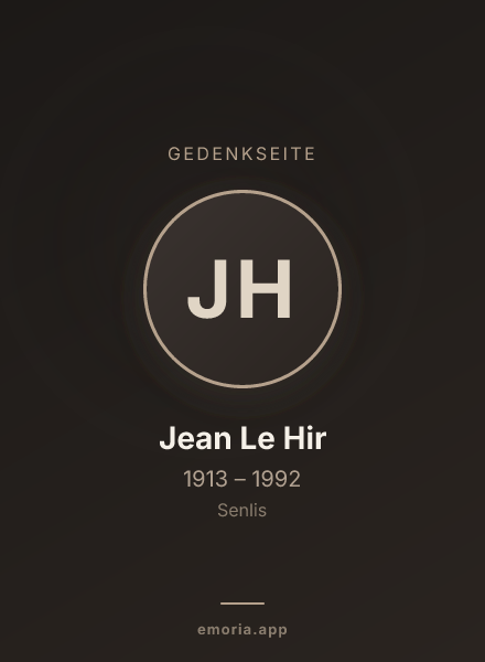Gedenkportrait von Jean Le Hir