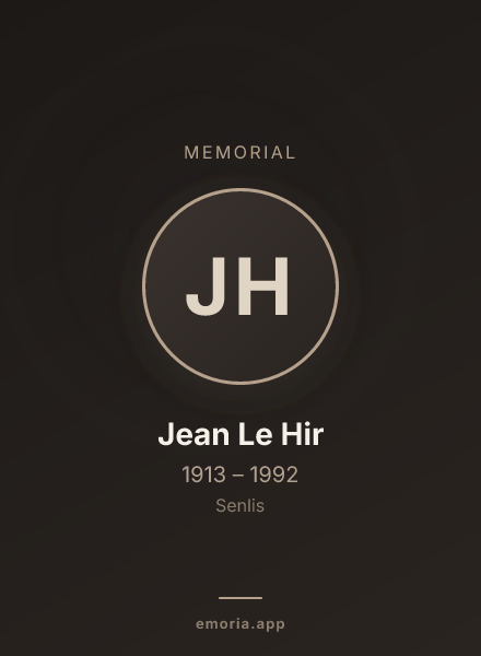 Memorial portrait of Jean Le Hir
