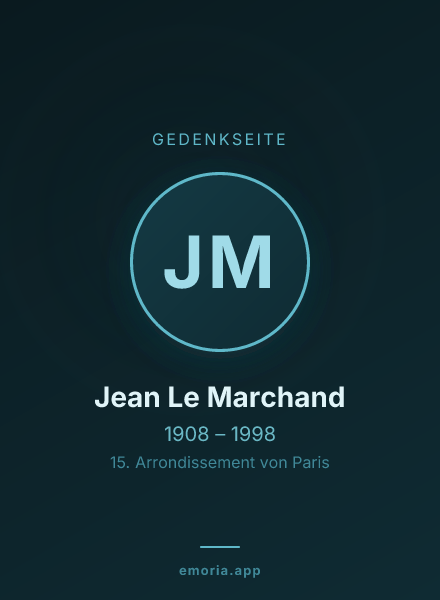 Gedenkportrait von Jean Le Marchand